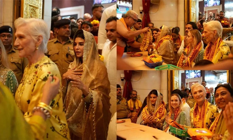 Bollywood; ನಟಿ ಜಾಕ್ವೆಲಿನ್‌ ಜತೆ ಮಸ್ಕ್ ತಾಯಿ ಸಿದ್ಧಿ ವಿನಾಯಕ ದೇಗುಲಕ್ಕೆ ಭೇಟಿ