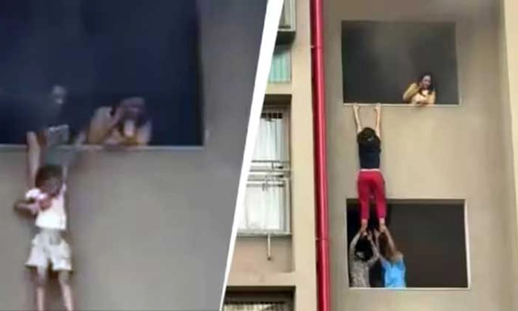 Video: ಬಹುಮಹಡಿ ಕಟ್ಟಡದಲ್ಲಿ ಅ*ಗ್ನಿ ಅವಘಡ… ಇಬ್ಬರು ಮಕ್ಕಳನ್ನು ರಕ್ಷಿಸಿ ಪಾರಾದ ತಾಯಿ