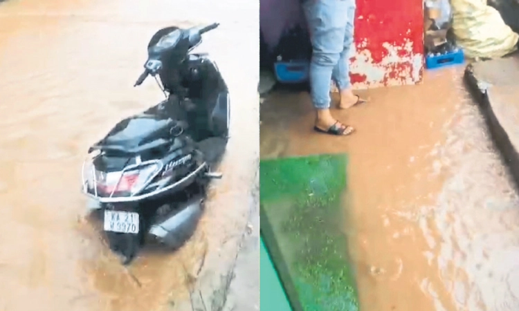 Nelyadi: ಹೊಳೆ ರೂಪ ತಾಳಿದ ನೆಲ್ಯಾಡಿ ಪೇಟೆ ಸರ್ವೀಸ್‌ ರಸ್ತೆ