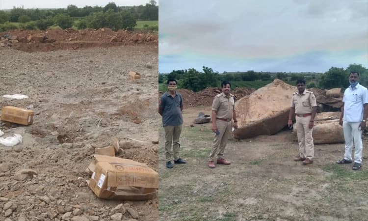 ಅಕ್ರಮ ಗಣಿಯಲ್ಲಿ ಭಾರಿ ಸ್ಫೋಟಕ್ಕೆ ಸಿದ್ಧತೆ : ಪೊಲೀಸ್ ದಾಳಿಯಿಂದ ತಪ್ಪಿದ ಅಪಾಯ
