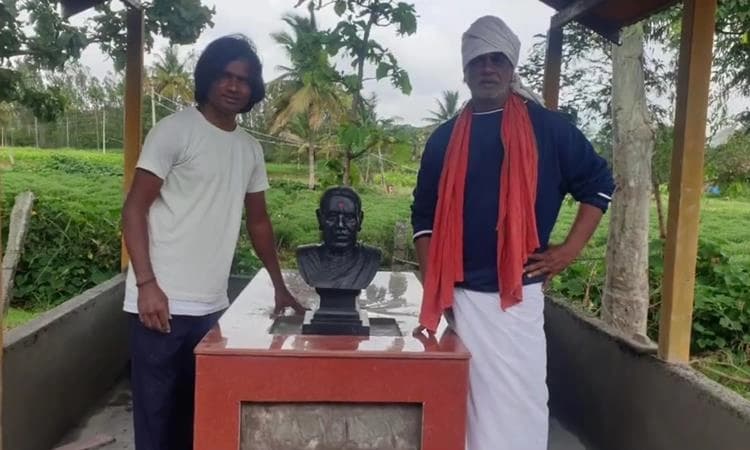 ರಿಯಲ್ ‘ದುನಿಯಾ’:ಅಗಲಿದ ಅಮ್ಮನ ಮೂರ್ತಿ ಪ್ರತಿಷ್ಠಾಪಿಸಿದ ನಟ ವಿಜಯ್