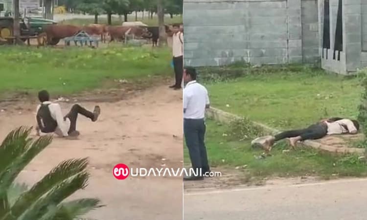 ಶಿವಮೊಗ್ಗ ಕಾಲೇಜು ಮುಂದೆಯೇ ವಿದ್ಯಾರ್ಥಿಗಳ ತೂರಾಟ: ವೈರಲ್ ಆಯ್ತು ವಿಡಿಯೋ