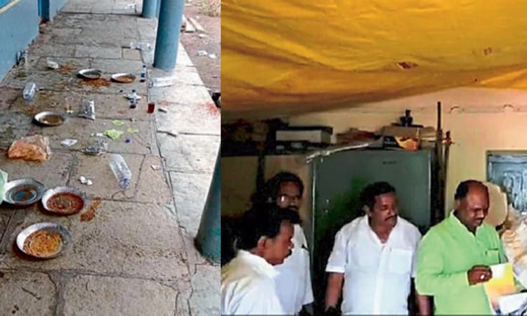 ಸೋರುವ ಕೊಠಡಿಯಲ್ಲೇ ಮಕ್ಕಳಿಗೆ ಪಾಠ: ಕುಡುಕರ ಅಡ್ಡೆಯಾದ ಘತ್ತರಗಿ ಶಾಲಾ ಆವರಣ