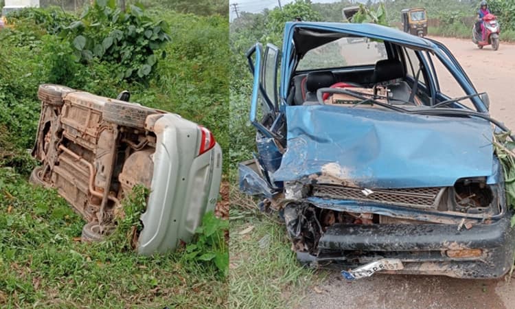 ಉಪ್ಪಿನಂಗಡಿ : ಕಾರುಗಳ ಮುಖಾಮುಖಿ ಢಿಕ್ಕಿ, ಇಬ್ಬರಿಗೆ ಗಾಯ