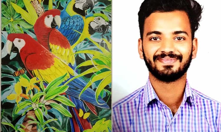 ವಿಜ್ಞಾನ ವಿದ್ಯಾರ್ಥಿಯ ಚಿತ್ರಕಲಾಕರ್ಷಣೆ