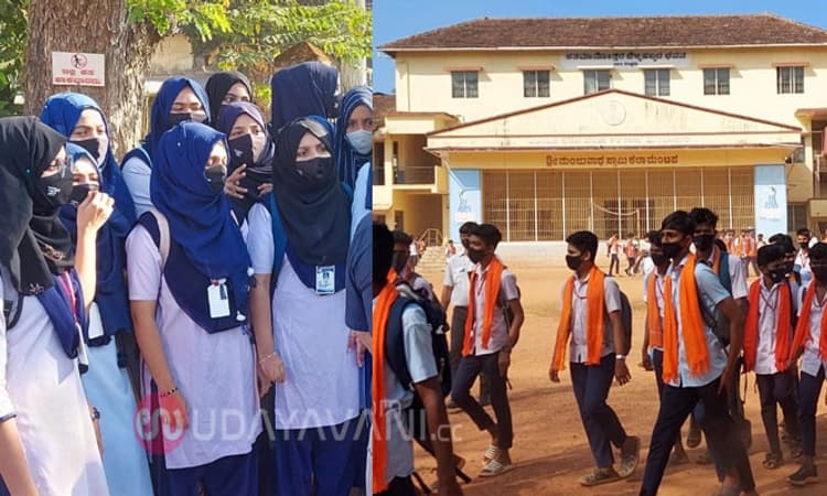 ಬೈಂದೂರಿನಲ್ಲೂ ಮುಂದುವರಿದ ಹಿಜಾಬ್-ಕೇಸರಿ ಶಾಲು ವಿವಾದ: ಕಾಲೇಜಿನೆದುರು ಪೋಷಕರ ಪ್ರತಿಭಟನೆ