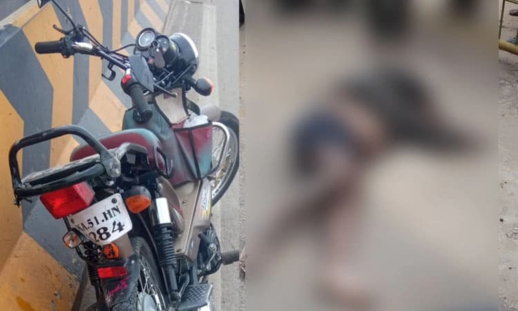 ಬೈಕ್‌ಗೆ ಢಿಕ್ಕಿ ಹೊಡೆದ ಕಾರು: ಫ್ಲೈಓವರ್‌ನಿಂದ ಬಿದ್ದು ವ್ಯಕ್ತಿ ಸಾವು; ಬಾಲಕ ಗಂಭೀರ  