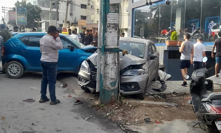 ಬೆಂಗಳೂರು: ನಾಲ್ವರು ಪಾದಚಾರಿಗಳಿಗೆ ಗುದ್ದಿದ ಕಾರು; ಓರ್ವ ಬಲಿ