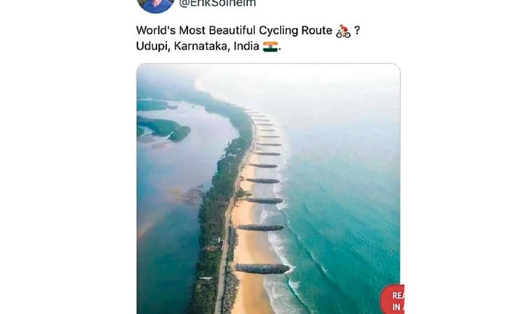 ನಾರ್ವೆ ಮಾಜಿ ಸಚಿವರ ಟ್ವಿಟರ್‌ನಲ್ಲಿ ಮರವಂತೆ ಚಿತ್ರ