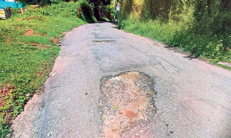 ನಗರಕ್ಕೆ ಹೊಂದಿಕೊಂಡಿರುವ ಗ್ರಾಮೀಣ ಭಾಗದ ರಸ್ತೆಗಳು ಗುಂಡಿಮಯ!