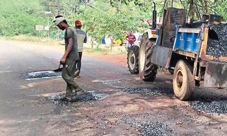 ತ್ರಾಸಿ – ಗಂಗೊಳ್ಳಿ ಮುಖ್ಯ ರಸ್ತೆ: ಮತ್ತೆ ತೇಪೆ ಕಾಮಗಾರಿ