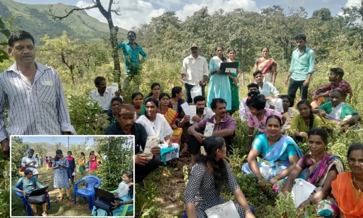 ನೆಟ್ ವರ್ಕ್ ಸಮಸ್ಯೆ: ಬೆಟ್ಟದ ತುದಿಯಲ್ಲಿ ಅಯುಷ್ಮಾನ್ ಕಾರ್ಡ್ ನೋಂದಣಿ ಕಾರ್ಯಕ್ರಮ