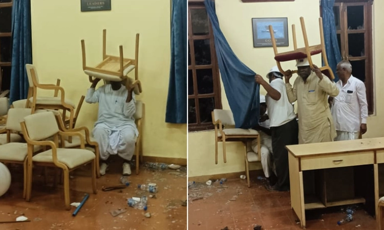 ಮಹಾಲಿಂಗಪುರ: ಕಬ್ಬು ದರ ನಿಗದಿ ಸಭೆಯಲ್ಲಿ ಗಲಾಟೆ, ಬನಹಟ್ಟಿ ಸಿಪಿಐ ಸೇರಿ ಹಲವರಿಗೆ ಗಾಯ