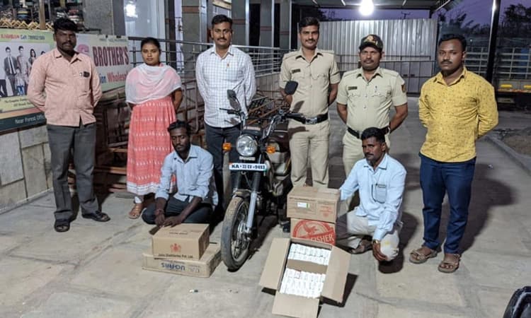 ಅಬಕಾರಿ ದಾಳಿ: 1 ಲಕ್ಷ ಮೌಲ್ಯದ ಮದ್ಯ ಜಪ್ತಿ