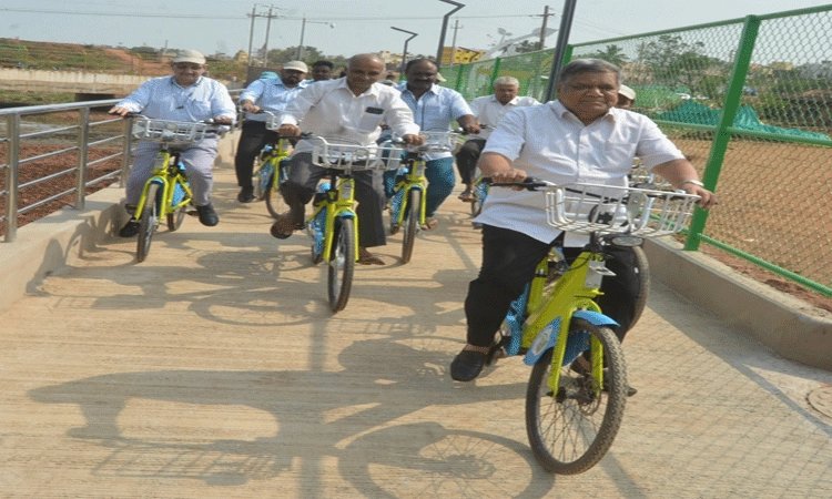 ಹಸಿರು ಸಂಚಾರಿ ಪಥ ಯೋಜನೆ ಪರಿಶೀಲನೆ