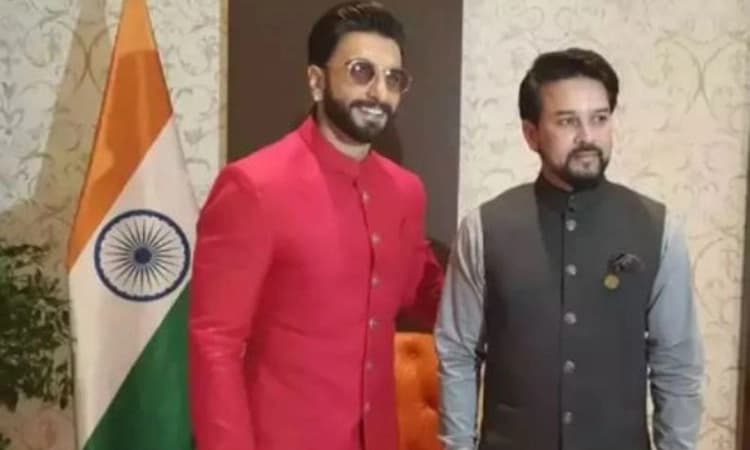 ಬಾಲಿವುಡ್‌ನ‌ ರಣವೀರ್‌ ಸಿಂಗ್‌- ಅನುರಾಗ್‌ ಠಾಕೂರ್‌ ಮಸ್ತ್ ಡ್ಯಾನ್ಸ್‌