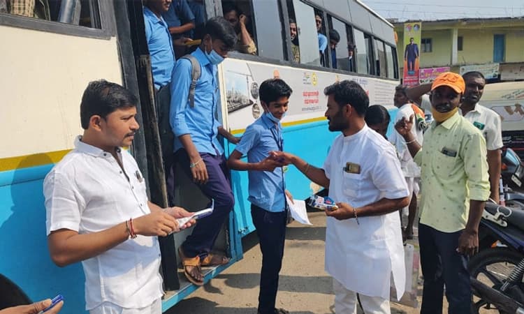 ಎಸ್‍ಎಸ್‍ಎಲ್‍ಸಿ ಪರೀಕ್ಷೆ: ಗ್ರಾಮೀಣ ಮಕ್ಕಳಿಗೆ ಬಸ್ ವ್ಯವಸ್ಥೆ ಮಾಡಿದ ಗ್ರಾಪಂ ಅಧ್ಯಕ್ಷ