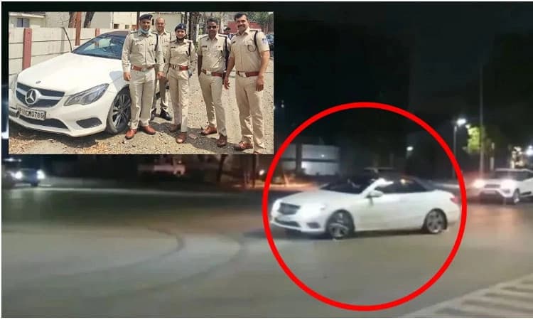 ಬ್ಯುಸಿ ರೋಡ್‌ನಲ್ಲಿ ಬೆನ್ಝ್‌ ಕಾರ್‌ ಡ್ರಿಫ್ಟ್‌ : ಪ್ರಕರಣ ದಾಖಲು