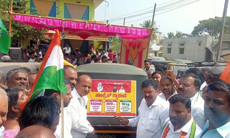 ಹುಣಸೂರು: ಕಾಂಗ್ರೆಸ್ ಪ್ರಚಾರಕ್ಕೆ ಚಾಲನೆ
