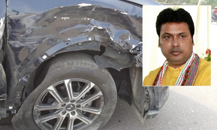 ತ್ರಿಪುರಾ ಮಾಜಿ ಸಿಎಂ ಬಿಪ್ಲಬ್ ದೇಬ್ ಕಾರು ಅಪಘಾತ