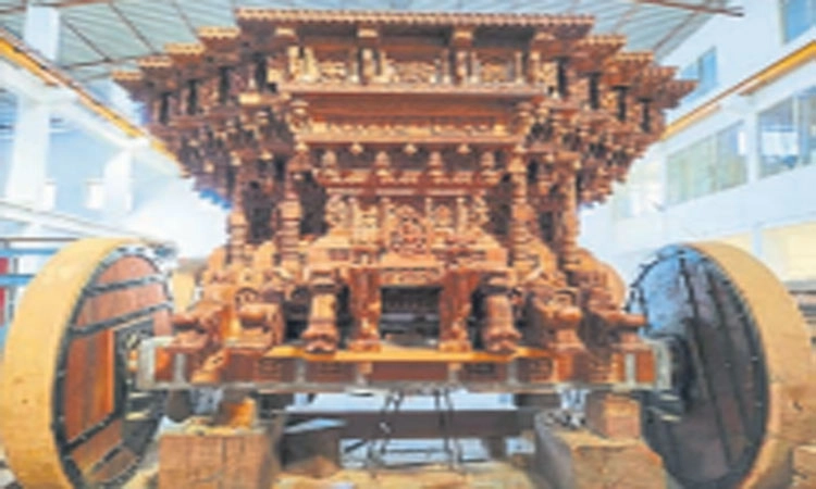 ಸಿದ್ಧಗೊಂಡಿದೆ 57 ಅಡಿ ಎತ್ತರದ ಕೊಲ್ಲೂರು ದೇಗುಲದ ಬ್ರಹ್ಮರಥ