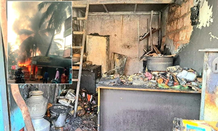 ಉಳ್ಳಾಲದಲ್ಲಿ ಬೆಂಕಿ ಅವಘಡ: ಸುಟ್ಟು ಕರಕಲಾದ ಫಾಸ್ಟ್‌ ಫುಡ್‌ ಅಂಗಡಿ