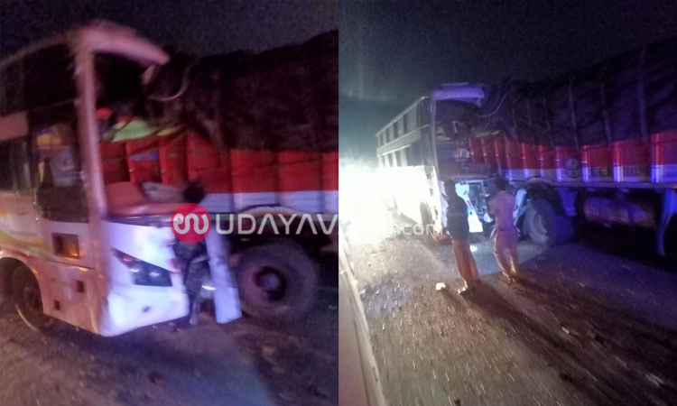 ಕಲಬುರಗಿ: ನಿಂತಿದ್ದ ಲಾರಿಗೆ ಬಸ್ ಢಿಕ್ಕಿ; ಚಾಲಕ ಸಾವು, 9 ಜನರಿಗೆ ಗಾಯ