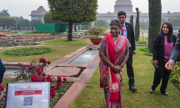 ಅಮೃತ ಉದ್ಯಾನ ಉದ್ಘಾಟಿಸಿದ  ರಾಷ್ಟ್ರಪತಿ ಮುರ್ಮು