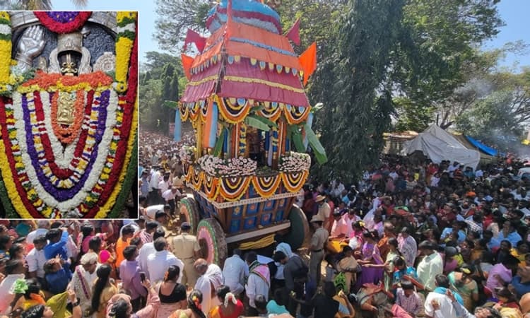 ಕ್ಯಾಮೇನಹಳ್ಳಿ ಶ್ರೀಆಂಜನೇಯ ಸ್ವಾಮಿ ಬ್ರಹ್ಮ ರಥೋತ್ಸವಕ್ಕೆ 25 ಸಾವಿರಕ್ಕೂ ಅಧಿಕ ಭಕ್ತರ ದಂಡು
