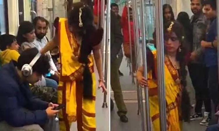 Viral: ಮೆಟ್ರೋ ರೈಲಿನೊಳಗೆ ಭೂಲ್ ಭೂಲೈಯಾದ “ಮಂಜುಲಿಕಾ” ವೇಷ ಧರಿಸಿ ಬಂದ ಮಹಿಳೆ!