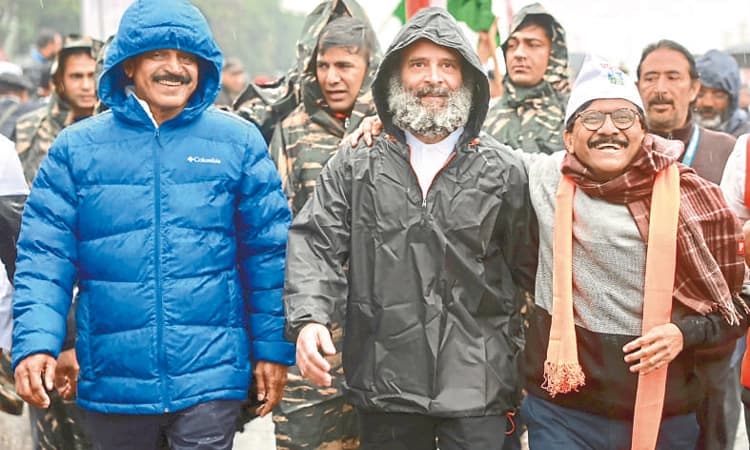 ಭಾರತ್‌ ಜೋಡೋ ಯಾತ್ರೆ: ಮೊದಲ ಬಾರಿಗೆ ಜರ್ಕಿನ್‌ ಧರಿಸಿದ ರಾಹುಲ್‌ ಗಾಂಧಿ