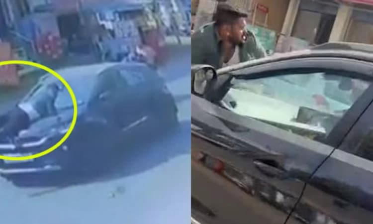 ಬೆಂಗಳೂರು: ವ್ಯಕ್ತಿಯೊಬ್ಬನನ್ನ ಕಾರಿನ ಬಾನೆಟ್ ಮೇಲೆ ಕಿಲೋ ಮೀಟರ್‌ ದೂರ ಎಳೆದೊಯ್ದ ಮಹಿಳೆ!