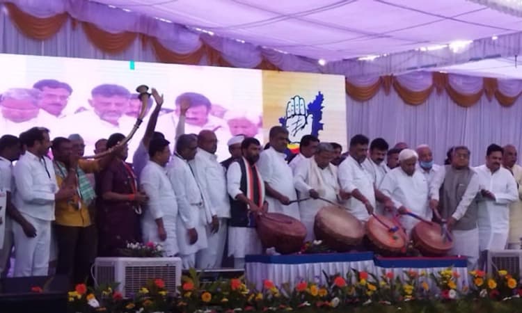 ಹಾವೇರಿಯಲ್ಲಿ ಕಾಂಗ್ರೆಸ್ ಪ್ರಜಾಧ್ವನಿ ಸಮಾವೇಶಕ್ಕೆ ಚಾಲನೆ