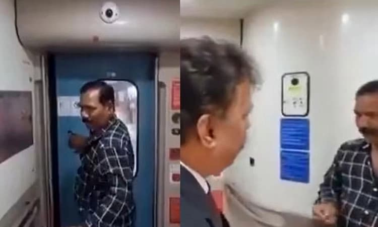 “ಇಳಿಬೇಕು ಬಾಗಿಲು ತೆಗೆಯಿರಿ.. ಸೆಲ್ಫಿ ತೆಗೆಯಲು ಹೋಗಿ ಮುಂದಿನ ನಿಲ್ದಾಣದವರೆಗೆ ರೈಲಿನಲ್ಲೇ ಸಿಲುಕಿದ ವ್ಯಕ್ತಿ; ವಿಡಿಯೋ