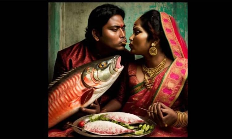 ಬೆಂಗಾಲಿ ಜೋಡಿ ಫೋಟೋ ಬಗ್ಗೆ ನೆಟ್ಟಿಗರು ಕಿಡಿ! ಕೃತಕ ಬುದ್ಧಿಮತ್ತೆ ಬಳಸಿ ರಚಿಸಿದ ಫೋಟೋ