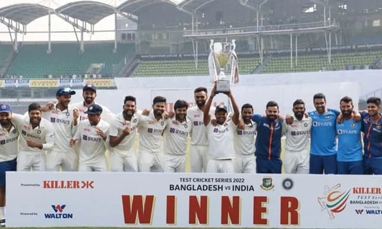 ಧೋನಿ ಸಂಪ್ರದಾಯ ಮುಂದುವರಿಸಿದ ರಾಹುಲ್: ವಿನ್ನಿಂಗ್ ಟ್ರೋಫಿ ಎತ್ತಿದ್ದು ಯಾರು?