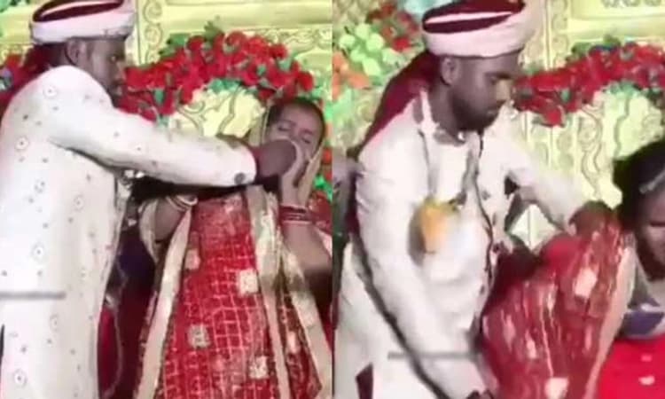 Watch: ಕ್ಷುಲ್ಲಕ ಕಾರಣ…ವಿವಾಹ ಮಂಟಪದಲ್ಲೇ ಮುಖ, ಮೂತಿ ನೋಡದೇ ಹೊಡೆದಾಡಿಕೊಂಡ ವಧು-ವರ!