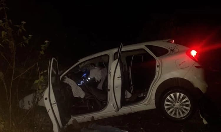 ಶಿವಮೊಗ್ಗದಲ್ಲಿ ಲಾರಿ -ಕಾರು ಮುಖಾಮುಖಿ: ಮೂವರು ಸಾವು; ಓರ್ವನ ಸ್ಥಿತಿ ಗಂಭೀರ