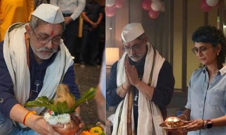 ಬಾಲಿವುಡ್‌ ನಟ ಅಮೀರ್ ಖಾನ್ ಪೂಜೆ ಫೋಟೋ ವೈರಲ್‌