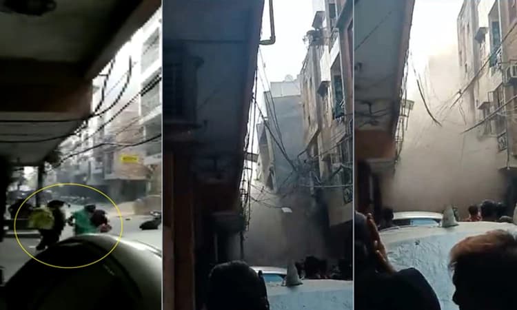 ಜಸ್ಟ್ ಎಸ್ಕೇಪ್…: ನೋಡನೋಡುತ್ತಿದ್ದಂತೆ ಕುಸಿದು ಬಿದ್ದ ನಾಲ್ಕು ಅಂತಸ್ತಿನ ಕಟ್ಟಡ, ಪಾರಾದ ಕುಟುಂಬ