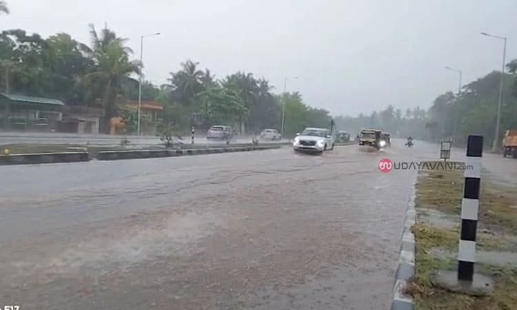 Kaup: ಮಳೆ ನೀರು ನಿಂತು ಹೆದ್ದಾರಿ ಸಂಚಾರಕ್ಕೆ ಅಡಚಣೆ
