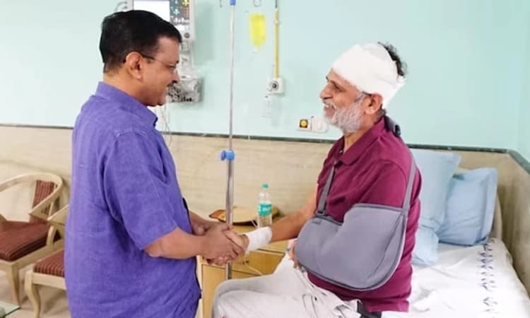 NewDelhi: ಆಸ್ಪತ್ರೆಯಲ್ಲಿ ಸತ್ಯೇಂದ್ರ ಜೈನ್ ಭೇಟಿಯಾದ ಅರವಿಂದ ಕೇಜ್ರಿವಾಲ್