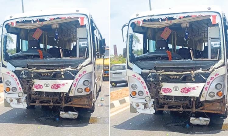 ಬಸ್‌ಗಳ ಢಿಕ್ಕಿ: ಚಾಲಕ ಸಹಿತ 8 ಮಂದಿಗೆ ಗಾಯ