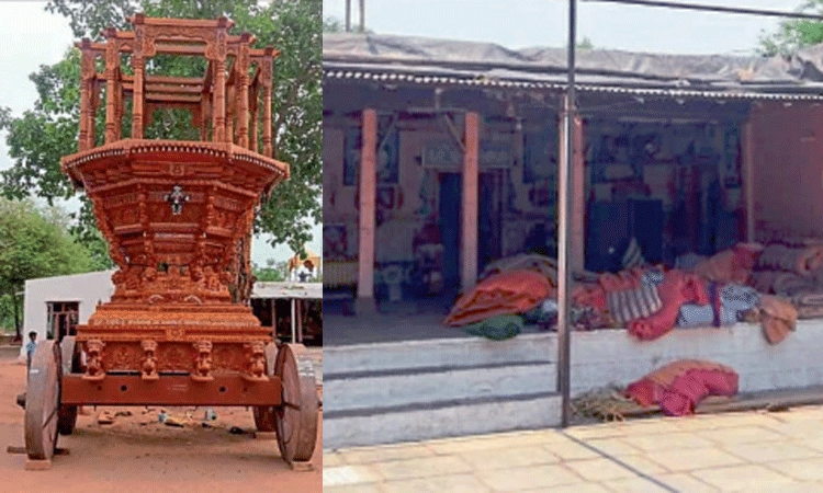 ಗುಳೆ ಹೋಗುತ್ತಿದ್ದ ಗ್ರಾಮಸ್ಥರಿಂದಲೇ ರಥ ನಿರ್ಮಾಣ