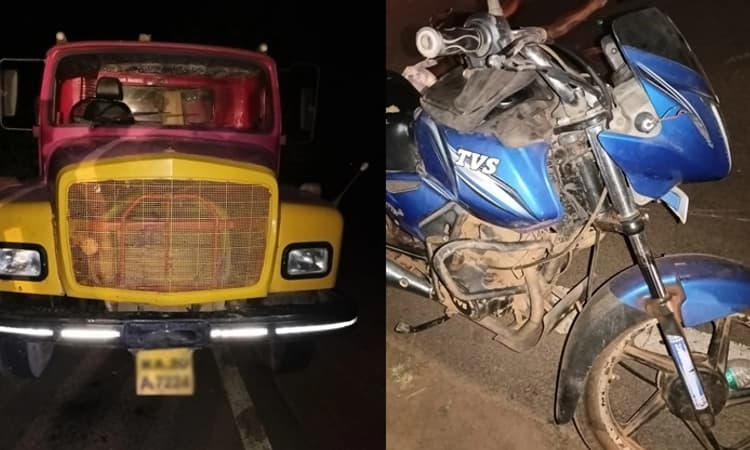 ಸೊರಬ : ಟಿಪ್ಪರ್ ಚಾಲಕನ ಅಜಾಗರೂಕತೆಗೆ ಬೈಕ್ ಸವಾರ ಸ್ಥಳದಲ್ಲೇ ಸಾವು