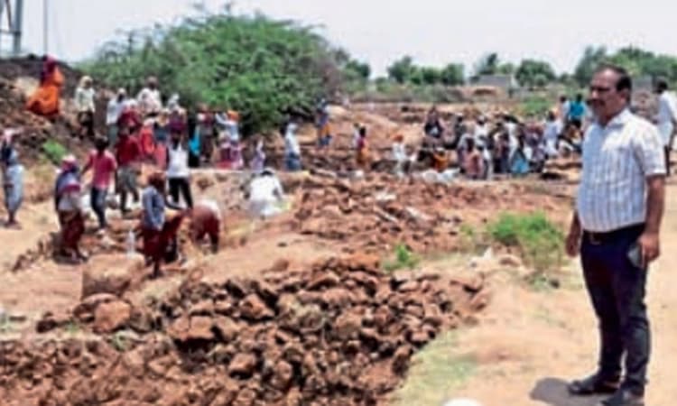ನರೇಗಾ ಕಾಮಗಾರಿ ಪರಿಶೀಲನೆ