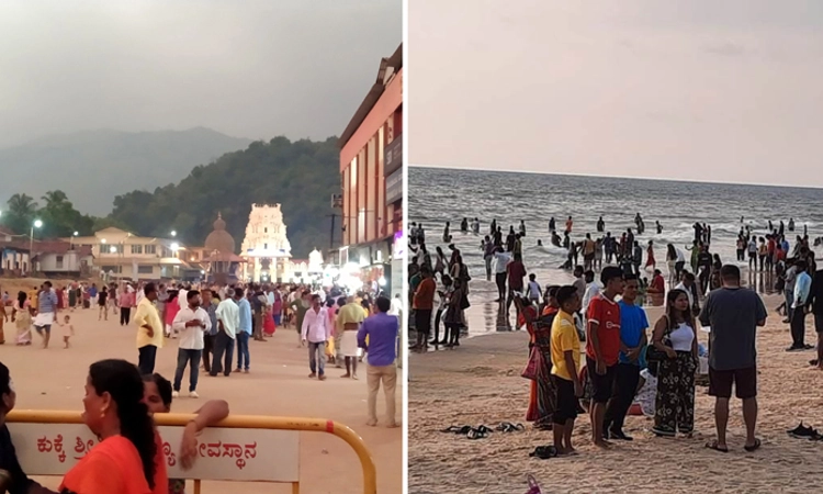 ಉಡುಪಿ – ಮಂಗಳೂರು : ದೇಗುಲ, ಪ್ರವಾಸಿ ತಾಣಗಳಲ್ಲಿ ದಟ್ಟಣೆ