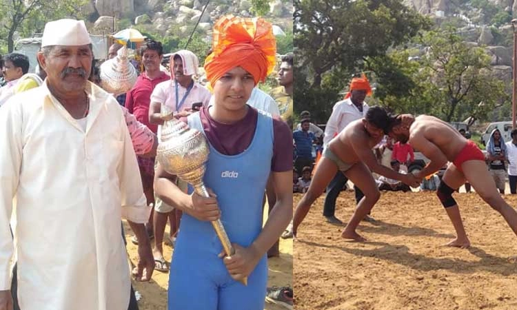 ಕುಸ್ತಿ ಪಂದ್ಯಾವಳಿ: ಕಿಷ್ಕಿಂದಾ ಕೇಸರಿಯಾಗಿ ಮಹೇಶ್ ಗೌಡ, ಲಕ್ಷ್ಮಿ ಪಾಟೀಲ್ ಗೆ ಪ್ರಶಸ್ತಿ