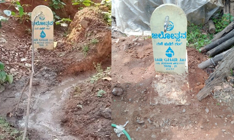 ವರದಿಗೆ ಎಚ್ಚೆತ್ತ ಅಧಿಕಾರಿಗಳು :ಕೊಚ್ಚೆ ಗುಂಡಿಯಲ್ಲಿದ್ದ ಕುಡಿಯುವ ನೀರಿನ ನಳ್ಳಿ ಸ್ಥಳಾಂತರ!