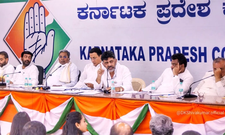 ಸಂತೋಷ್‌ ಆತ್ಮಹತ್ಯೆ, 40% ಕಮಿಷನ್‌, ಬಿಜೆಪಿ ಭ್ರಷ್ಟಾಚಾರದ ವಿರುದ್ದ ಕೈ ರಣಕಹಳೆ